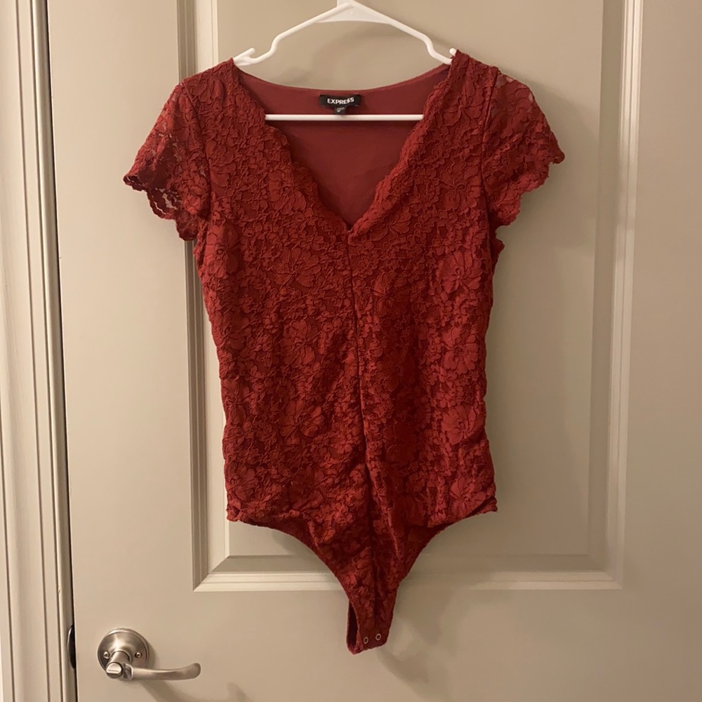 Red Lace Bodysuit